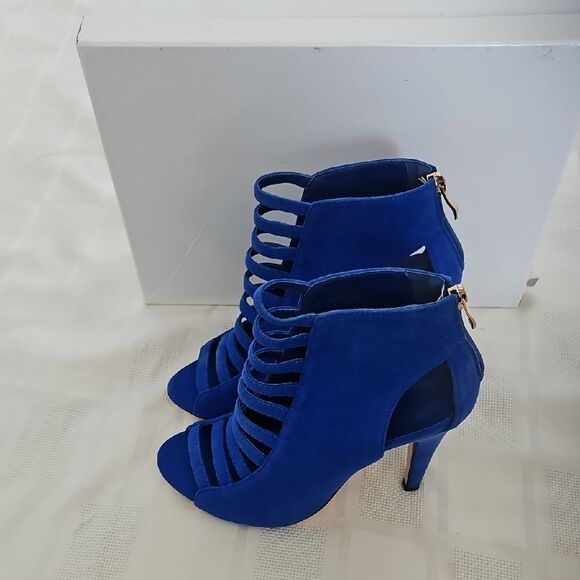 Eric Michael Blue Strappy Heels - Picture 4 of 15